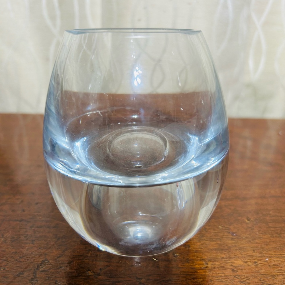 Krosno Poland Direction Votive Candle Holder with Suspended Bubble Design